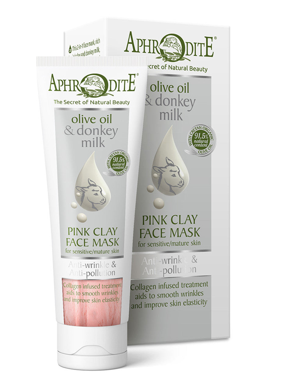 Anti-Wrinkle & Anti-Pollution Pink Clay Face Mask Donkey Milk- Youth Elixir